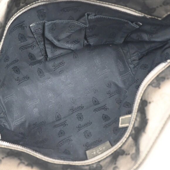 GUCCI Logo Imprime GG Pattern Shoulder Tote Bag PVC Leather Khaki Italy - Picture 5 of 16